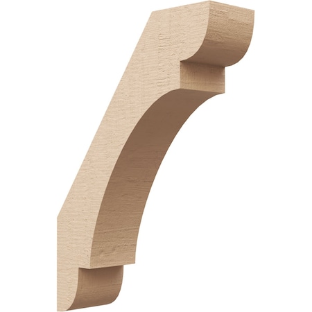 Ekena Millwork 3-inch W x 10-inch D x 14-inch H Olympic Rough Cedar Woodgrain TimberThane Knee Brace, Primed BRCUR03X10X14OLYRCPR